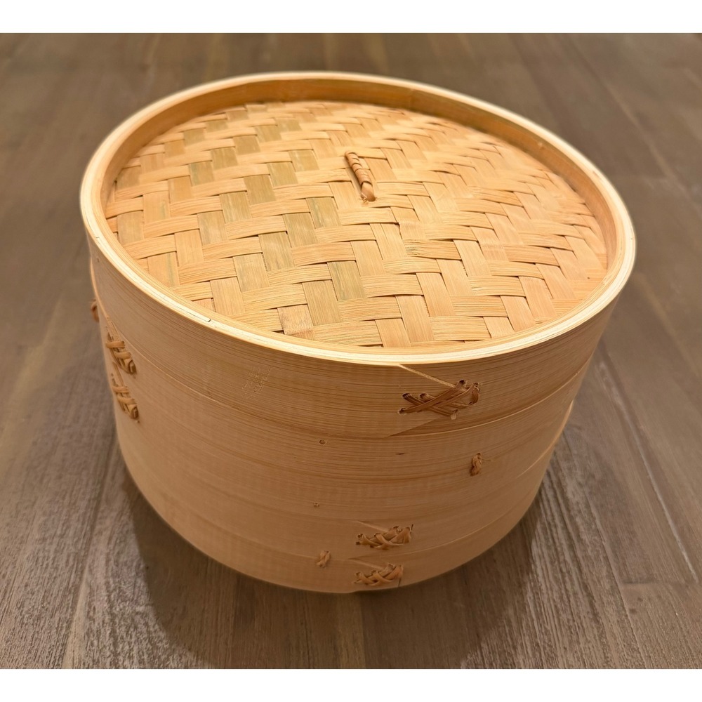Pao Everyday Asian Cooking Bamboo‎ Steamer 10 Inch 2 Tier Ekco Dumpling Steamer